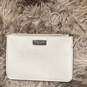 Kate Spade Black and Cream Card Holder with Keychain (new no tag)